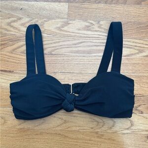Beach Riot Black Sophia Knot Front Bikini Top